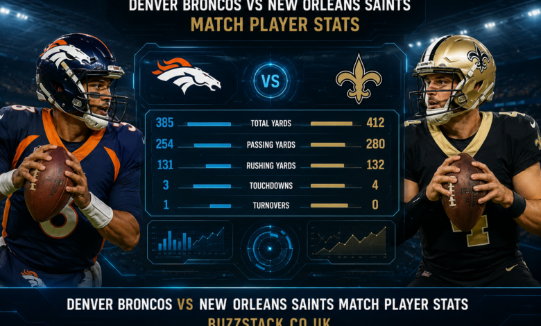 Denver Broncos vs New Orleans Saints Match Player Stats